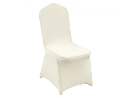 VEVOR 50KS Ivory White, strečový spandexový skládací potah na židle, univerzální potah na židle, snímatelné pratelné ochranné potahy, na svatbu, dovolenou, banket, večírek, oslavu, stolování
