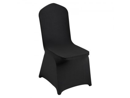 VEVOR 50PCS Black Stretch Spandex skládací potahy na židle, univerzální potah na židle, snímatelné pratelné ochranné potahy, na svatbu, dovolenou, banket, párty, oslavu