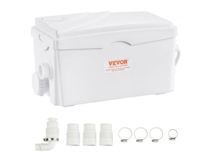 VEVOR Likvidační čerpadlo macerátoru Suterénní macerační čerpadlo 350 W, průtok 6000 l/h, 7 M výtlačná hlava, čerpadlo na odpadní vodu se 3 vstupy vody do sklepa, kuchyně, dřezu, sprchy, vany, prádelny, likvidace odpadních vod, myčka nádobí