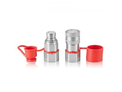 VEVOR 1/2" hydraulické spojky s plochým čelem 3/4 SAE smykem řízené spojky 2 prachovky
