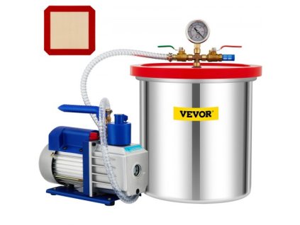 VEVOR Vakuová komora se sadou vakuové komory čerpadla 5 Gal 5CFM 1/3HP Jednostupňová