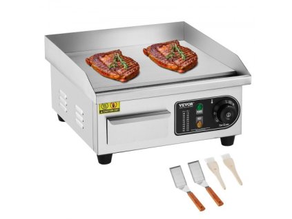 VEVOR komerční elektrický gril 2000 W Stolní plochý gril 122℉-572℉