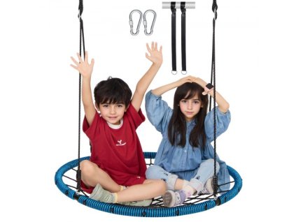 VEVOR Spider Web Saucer Houpačka 40palcové kulaté houpačky pro děti Outdoor 750 lb