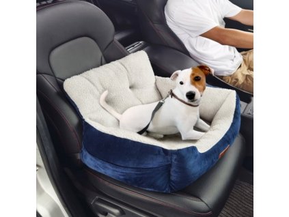 Autosedačka VEVOR Dog Booster Autosedačka pro malé psy do 20 liber Modrá+šedá