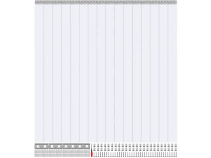 VEVOR Strip Curtain PVC dveřní závěs 96" x 96" Chladicí mrazák průhledný plast