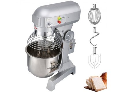 VEVOR Elektrický mixér na jídlo 20l Stojanový mixér 500W Elektrický mixér na těsto Maker 220V Nastavitelný komerční mixér Mlýnek Komerční stojanový mixér pro komerční použití v kuchyni