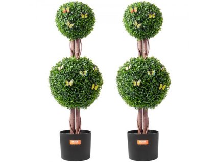 VEVOR 2 Pack 3' Umělý buxus Topiary Strom Umělá rostlina UV Dekor vnitřní/venkovní