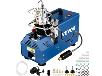 Vysokotlaký kompresor VEVOR, vysokotlaký vzduchový kompresor 4500PSI/30MPA/300BAR, 1800W 220V kompresor vzduchové pušky s automatickým zastavením Vhodný pro vzduchovou pušku na paintball, pušku PCP, vzduchovou pistoli, potápěčskou láhev