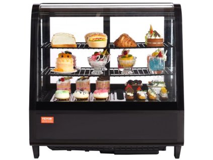 VEVOR Chlazená vitrína Pekárna vitrína Lednička 3,5 cu.ft/100L 2patr