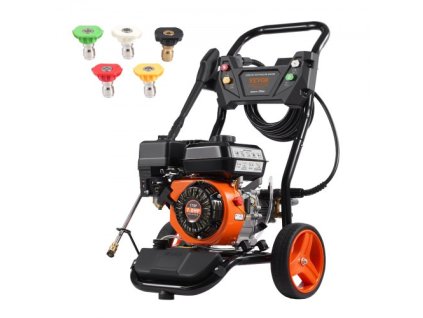 VEVOR Plynová tlaková myčka 3950 PSI 10 l/min 2,6 GPM se sadou 5 trysek pro automobily