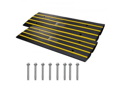 VEVOR Nájezdová rampa Gumová příjezdová rampa 2 Pack 2,6" Nájezd 15T Nájezdový práh