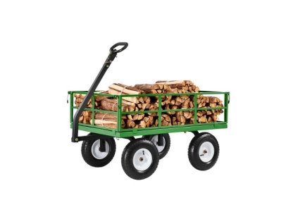 VEVOR Ocelový zahradní vozík 1200lbs Kapacita Heavy Duty Wagon Cart 13in Tyres