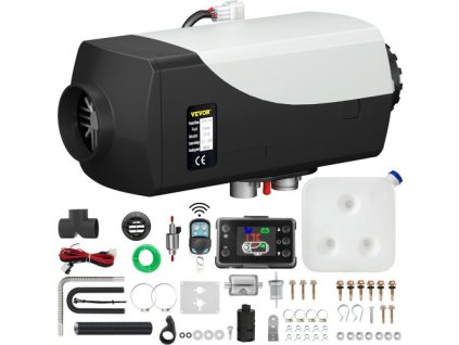 VEVOR 8KW naftový ohřívač vzduchu nezávislé topení, 12V ohřívač naftového paliva s LCD spínačem Dálkové ovládání pro auta, obytné lodě, autobusy, karavany a další