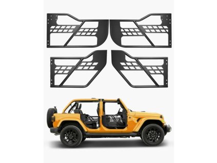 VEVOR 4-dveřové Jeep Tubu Dveře Jeep Tubular Door pro 2018-2024 Jeep Wrangler JL