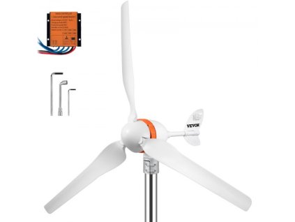 Generátor větrné turbíny VEVOR, sada větrné turbíny 12V/AC, větrný generátor 400W s MPPT ovladačem 3 lopatky s automatickým nastavením směru větru Vhodné pro terasy, námořní lodě, obytné vozy, chaty, čluny