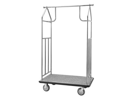 VEVOR Hotelový vozík na zavazadla 800 LBS kartáčovaná nerezová ocel Bellman's Cart