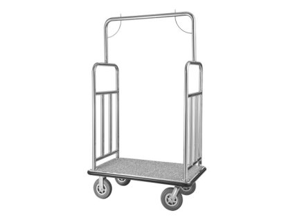 VEVOR Hotelový vozík na zavazadla 1200 LBS broušená nerezová ocel Bellman's Cart