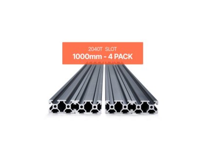 Lineární kolejnice VEVOR 4PCS 39,4 palce (1000 mm) s T-drážkou 2040, eloxovaná, protlačovaná hliníková