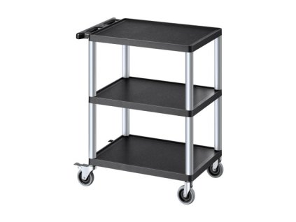 Servisní vozík VEVOR se 3 policemi, 136 kg, 27,6 x 46,1 cm, s kolečky