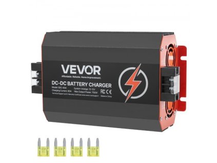 Nabíječka VEVOR 12V 60A DC-DC, nabíječka baterií 750W pro olověné, lithiové AGM baterie