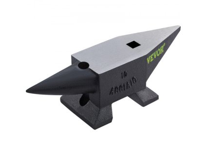 Kovadlina VEVOR z lité oceli, 22 lbs (10 kg) kovadlina s jedním rohem s velkou pracovní deskou a stabilní základnou, vysoká tvrdost Robustní kovadlina s kulatým rohem Kovář, pro ohýbání, tvarování