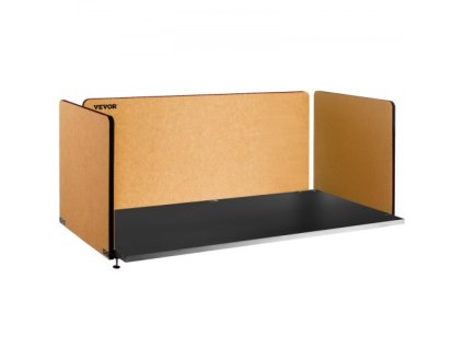 VEVOR Desk Divider 60'' Desk Privacy Panel, 3 Panel Privacy Akustický panel, Zvuk pohlcující akustický Privacy Panel, Snížení hluku a vizuálních rušivých vlivů, Lehká upínací přepážka žlutá