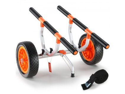 VEVOR Heavy Duty Vozík na kajak, nosnost 450 liber, odnímatelný vozík na kanoe s 12'' pevnými pneumatikami, nastavitelná šířka a protiskluzová podpěra, pro kajaky Kanoe Paddleboardy Plovákové podložky Jon Boats