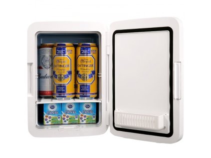 Mini lednička VEVOR, kompaktní osobní lednička 10 l/12 plechovek, přenosné termoelektrické chladicí a ohřívací chladničky AC/DC, lednička pro péči o pleť pro nápoje, občerstvení, domácnost, kancelář a auto, certifikovaná CE (černá)