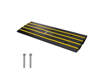 VEVOR Obrubníková rampa, 2,6" stoupací pryžové nájezdové nájezdové rampy, Heavy Duty 33069 lb Hmotnostní kapacita Prahová nájezdová rampa, Nájezdové můstky pro nakládací rampy Garážový chodník, Rozšiřitelná kompletní sada nájezdů