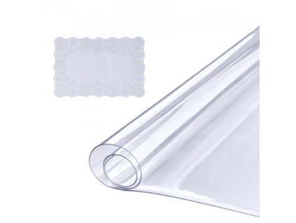 VEVOR Čirý chránič na stůl, 12" x 24"/306 x 614 mm Potah na stůl, 1,5 mm silný plastový ubrus z PVC, voděodolný chránič pracovní plochy pro psací stůl, konferenční stolek, jídelní stůl