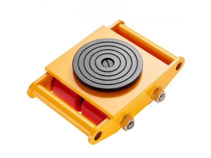 VEVOR Machinery Skate Dolly, 13 200 LBS/6T Industrial Machinery Mover, Heavy Duty Carbon Steel Machinery Moving Skate se 4 PU kolečky a protiskluzovou čepičkou otočnou o 360° pro sklad, dílnu, továrnu