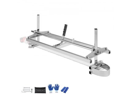Přenosná pila VEVOR 14"-36" Vodicí lišta Pozinkovaná ocel Řetězová pila Prkna o tloušťce 0,2"-11,81", Dřevo Řezivo Příčná řezací pila pro stavitele a dřevozpracující, Stříbrná