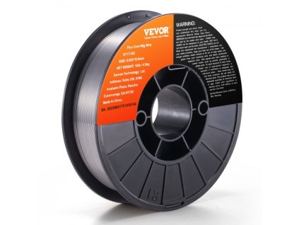 VEVOR Flux jádrový svařovací drát, E71T-GS 0,035-palcový 10LBS, bezplynový svařovací drát MIG z měkké oceli s nízkým rozstřikem pro všechny polohy obloukového svařování a venkovní použití