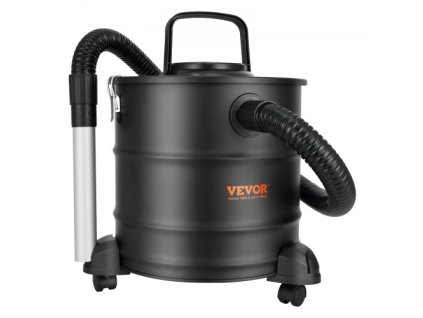 VEVOR Vysavač popela, 20 l s 1200W výkonným sáním, sběrač popela s 1,2 m flexibilní hadicí a kolečky, pro krby, kamna na pelety, kamna na dřevo, hořáky na polena, grily, pece na pizzu, ohniště