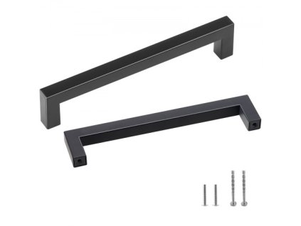 VEVOR 30 Pack Cabinet Pulls, 5,03in / 128mm Center to Center Tenká čtvercová zásuvka kuchyňské skříňky, nerezová ocel Úchytky dvířek moderní kuchyňské skříňky pro kuchyň Koupelnový bar Hardware Matná černá