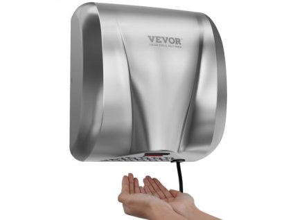 VEVOR 1800W osoušeč rukou Komerční domácí automatický vysokorychlostní z nerezové oceli
