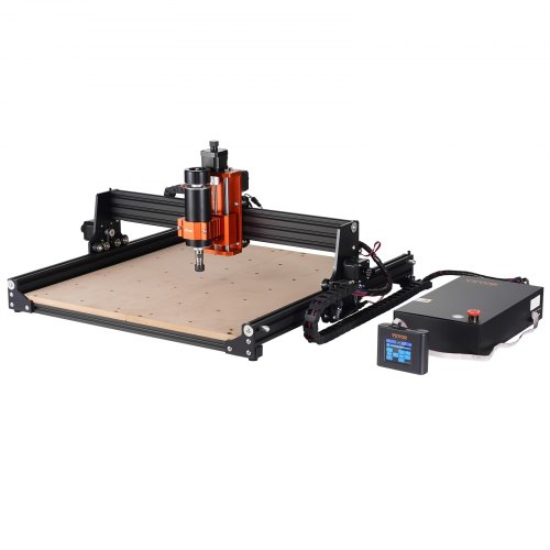 VEVOR CNC router, pracovní plocha 400x400x60mm, 300W gravírovací stroj, 3osá GRBL Control Souprava řezbářské frézky pro gravírování dřeva 1200RPM s offline ovladačem pro dřevo, akryl, MDF, PVC, pěnový plast