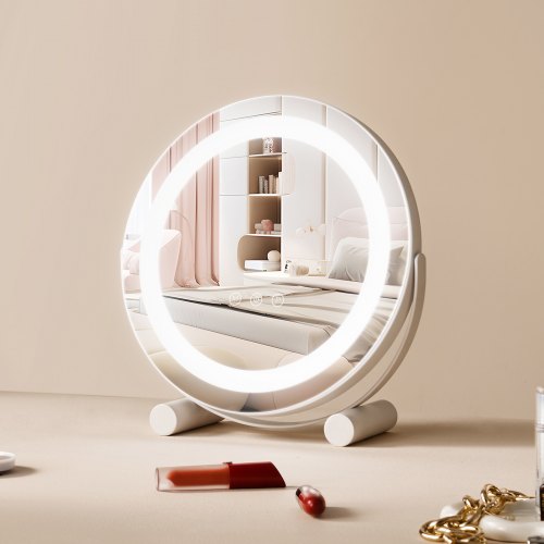 VEVOR 12” toaletní zrcadlo se světly LED make-up kulaté s chytrým dotykem do ložnice