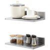 VEVOR 8,6" x 16" police z nerezové oceli, nástěnná plovoucí police s backsplash, nosnost 44 lb, komerční police, těžký úložný stojan pro restauraci, kuchyni, bar, dům a hotel