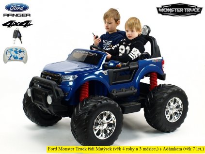 1209 ford ranger monster truck 4x4 do terenu dvoumistny modra metaliza