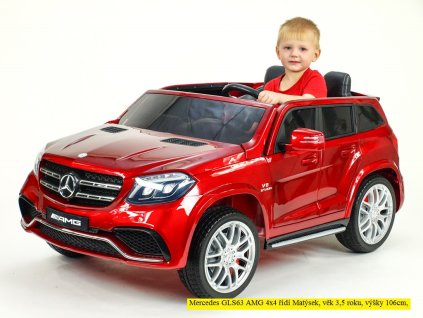 Elektrické autíčko dvoumístné Mercedes GLS63 4x4 bílé barvy