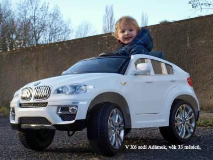 Elektrické autíčko BMW X6, modrá metalíza, xenony