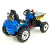 920 21 detsky elektricky traktor kingdom 12v s vyklopnou korbou modry