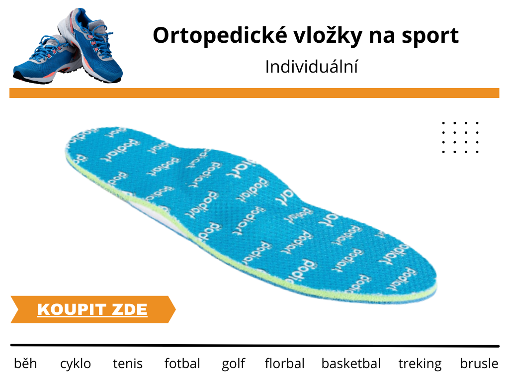 Ortopedické vložky do běžecké, cyklo, fotbalové, tenisové, golfové, basketbalové, a jakékoliv sportovní obuvi