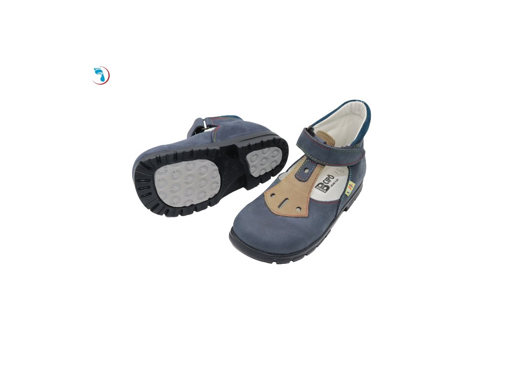 Dětská obuv sandály přezuvky  modro hnědé