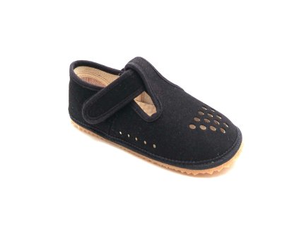 Dětské barefoot bačkory Beda BF 060010/W/PF/B/OP J.Black