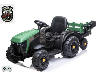 Farmářský traktor s 2,4G, vlekem a lopatou, zelený