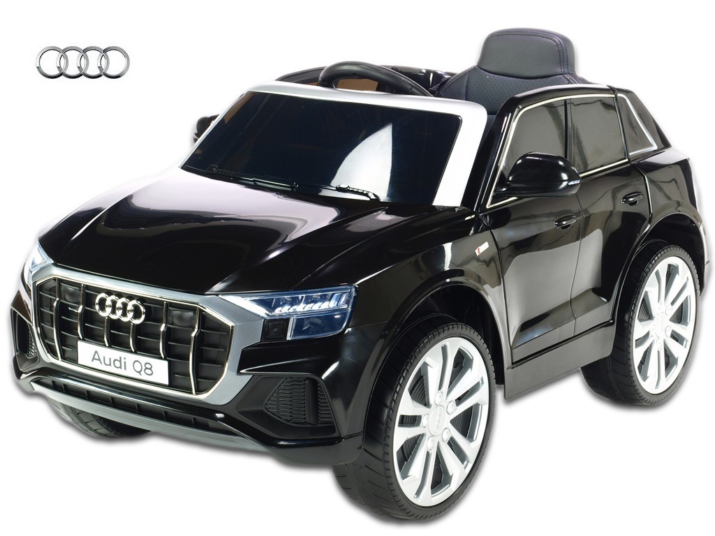 Elektrické auto Audi Q8 s 2,4G DO, USB, TF, voltmetrem, LED osvětlením, čalouněnou sedačkou, EVA koly, odpružením, motory 12V /