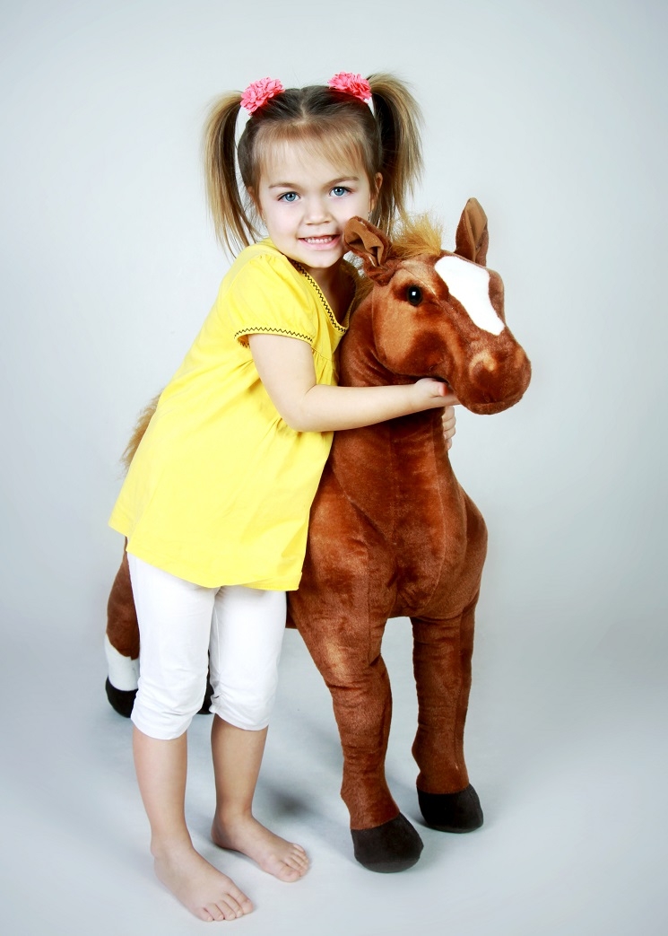 Plyšový kůň Western, mazlíček dětí, 94cm