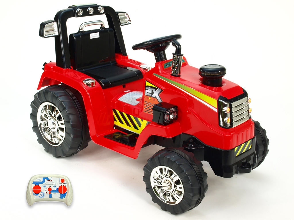Elektrický traktor 12V s 2,4G DO, červený
